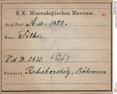 Etiketten zu Silber (NHMW-MIN-Aa1480)